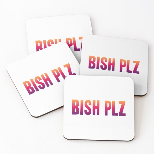 Item preview, Bish Plz, Sunset Gradient Bold Memes designed and sold by Memes N Lore .