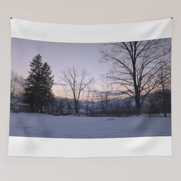 Item preview, Blue Hour Over a Winter Hollow designed and sold by NoRagetsArt.