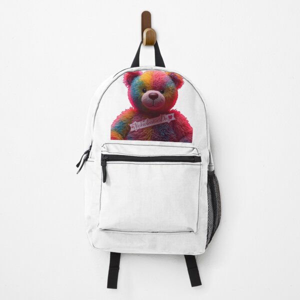 Item preview, Valentine Teddy Bear with Ribbon Sticker designed and sold by Teewave-Ashish.