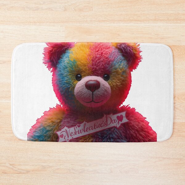 Item preview, Valentine Teddy Bear with Ribbon Sticker designed and sold by Teewave-Ashish.