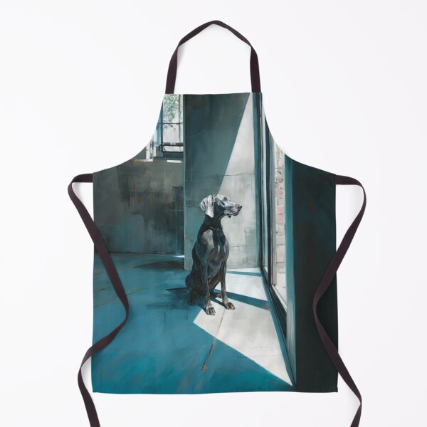 Item preview, A striking Weimaraner posed in a modern interior, Dogs in Motion designed and sold by CDC40.