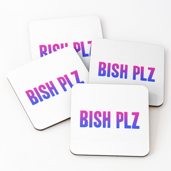 Item preview, Bish Plz, Pink and Blue Bold Memes designed and sold by Memes N Lore .