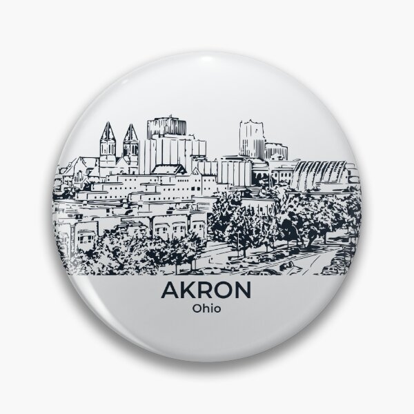 Artikelvorschau, Akron - Ohio entworfen und verkauft von Lakeric Cityscapes.