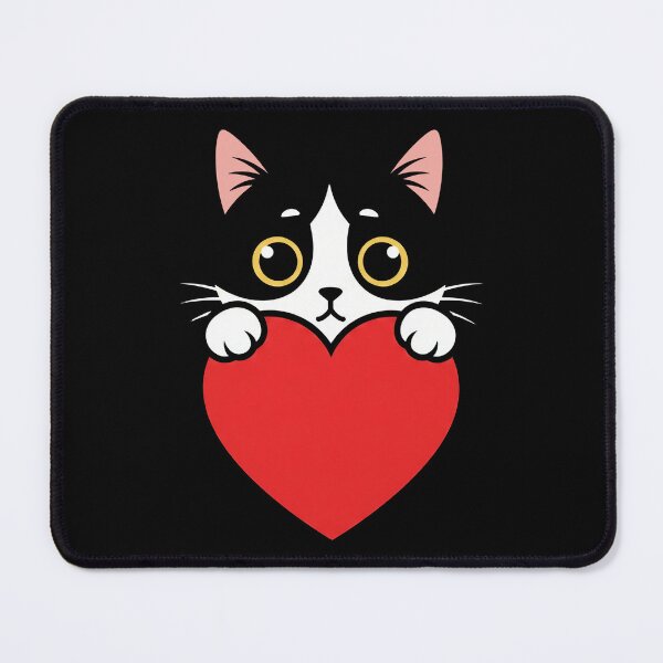 Item preview, Adorable Heart Cat - Cute Love Aesthetic Tee designed and sold by PrintAtelier.