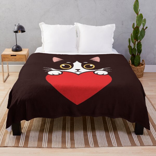 Item preview, Adorable Heart Cat - Cute Love Aesthetic Tee designed and sold by PrintAtelier.