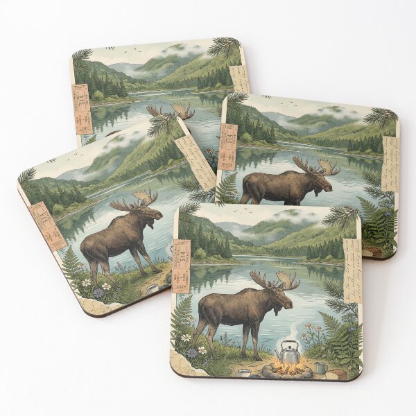 Item preview, Quiet breakfast by the lake along Cabot Trail designed and sold by CoffeeinBloom.