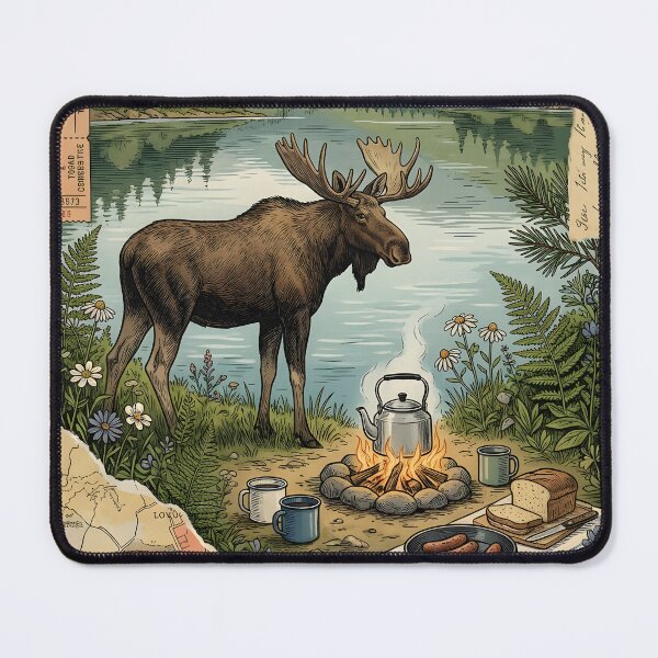 Item preview, Quiet breakfast by the lake along Cabot Trail designed and sold by CoffeeinBloom.