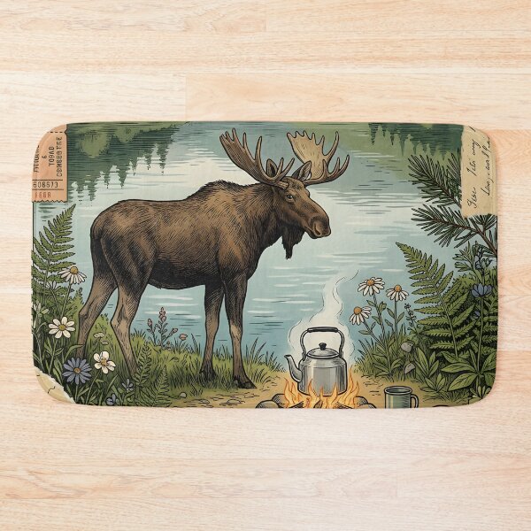 Item preview, Quiet breakfast by the lake along Cabot Trail designed and sold by CoffeeinBloom.