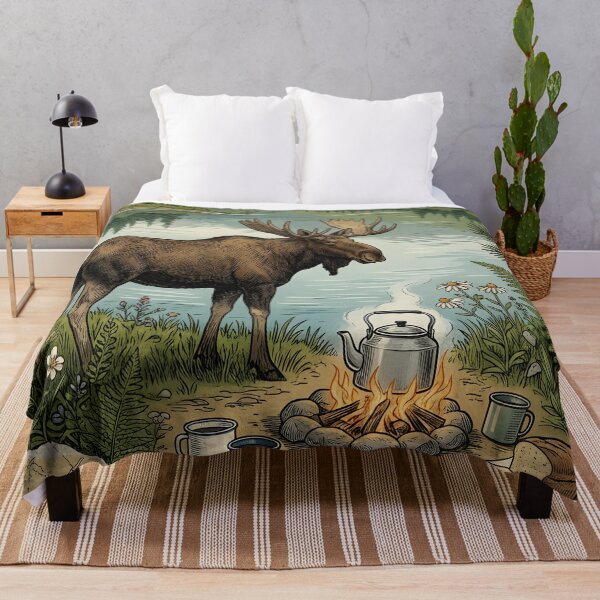 Item preview, Quiet breakfast by the lake along Cabot Trail designed and sold by CoffeeinBloom.