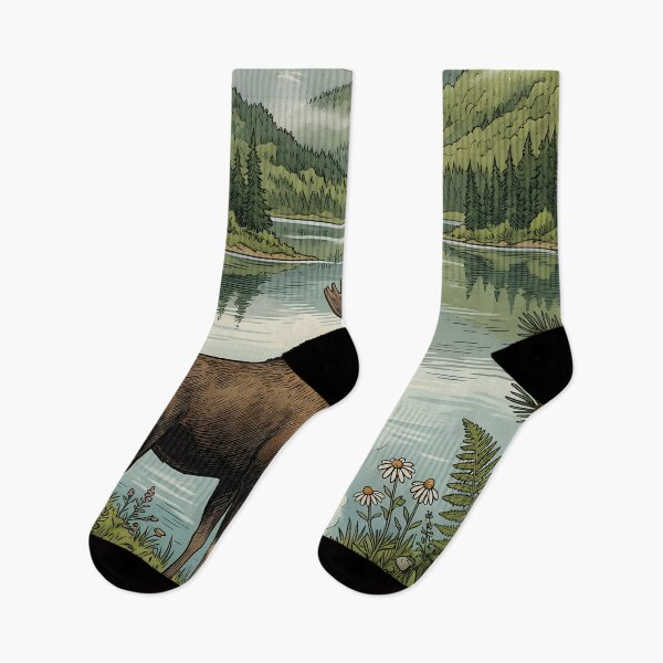 Item preview, Quiet breakfast by the lake along Cabot Trail designed and sold by CoffeeinBloom.