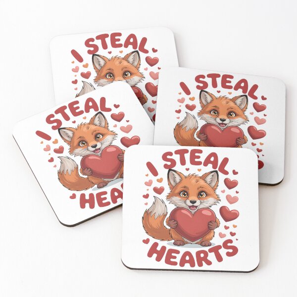 Item preview, I Steal Hearts – Cute Fox Valentine’s Day Design designed and sold by JaaCreativeShop.