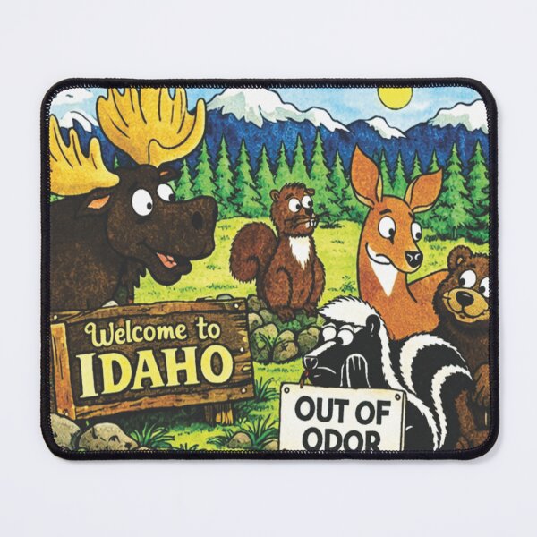 Item preview, Funny Idaho Skunk Cartoon – Welcome to Idaho Wildlife Humor Souvenir designed and sold by purrtees.