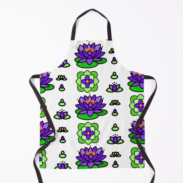 Item preview, Purple water lily pattern | purple floral pattern | lily pad pattern | water floral design | periwinkle very peri water lilies designed and sold by hollycooper.