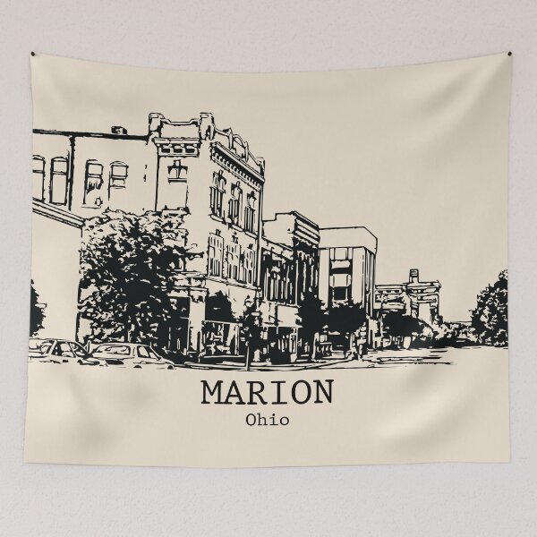 Aperçu de l'œuvre Marion - Ohio créée et vendue par Lakeric Cityscapes.