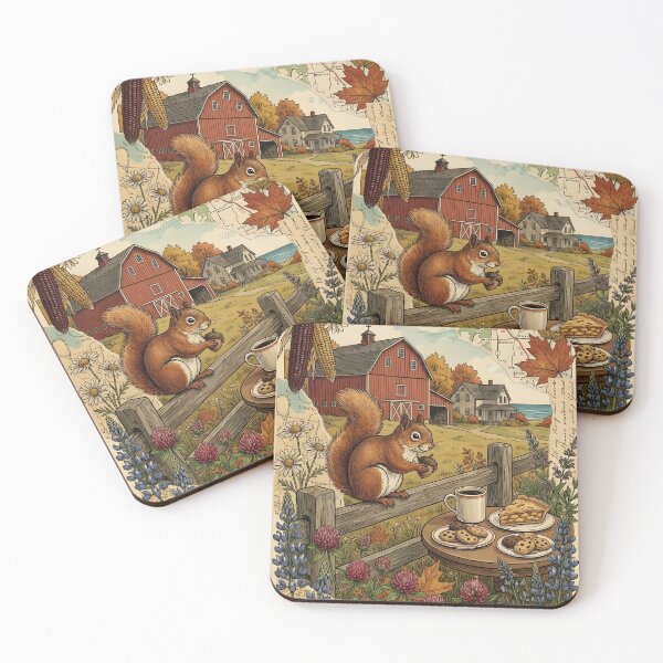 Item preview, Country breakfast shared with squirrel in Nova Scotia designed and sold by CoffeeinBloom.