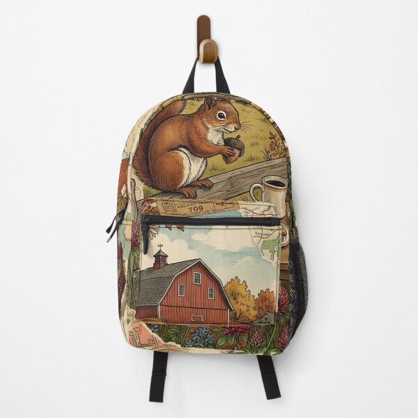 Item preview, Country breakfast shared with squirrel in Nova Scotia designed and sold by CoffeeinBloom.