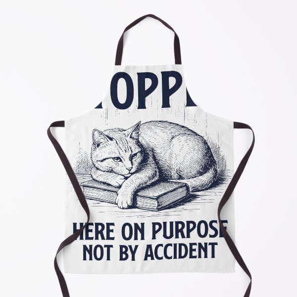 Item preview, Stopped – Vintage Cat Book Illustration with Introvert Quote designed and sold by TeeVerse27.