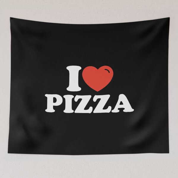 Item preview, I Love Pizza - Bold Heart Pizza Lovers Typography  designed and sold by Shape Snip Studio.