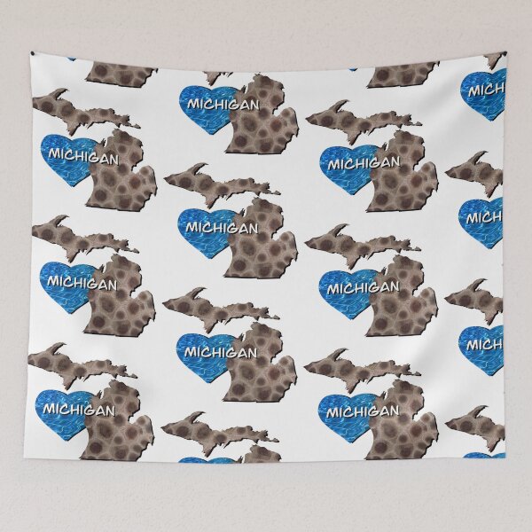 Item preview, Michigan Petoskey stone | Great Lake State | water pattern designed and sold by hollycooper.
