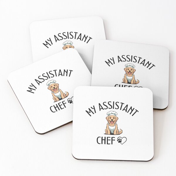 Item preview, My Assistant Chef | Funny Dog Kitchen Apron designed and sold by RALYSHOP.
