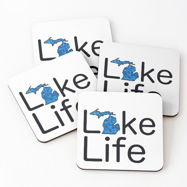 Item preview, Michigan lake life | smitten with the mitten | Great Lake State | water pattern designed and sold by hollycooper.