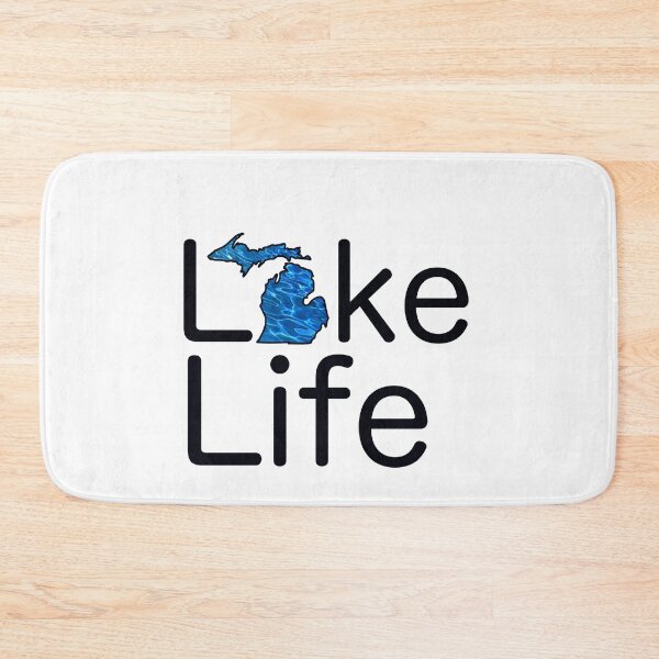 Item preview, Michigan lake life | smitten with the mitten | Great Lake State | water pattern designed and sold by hollycooper.
