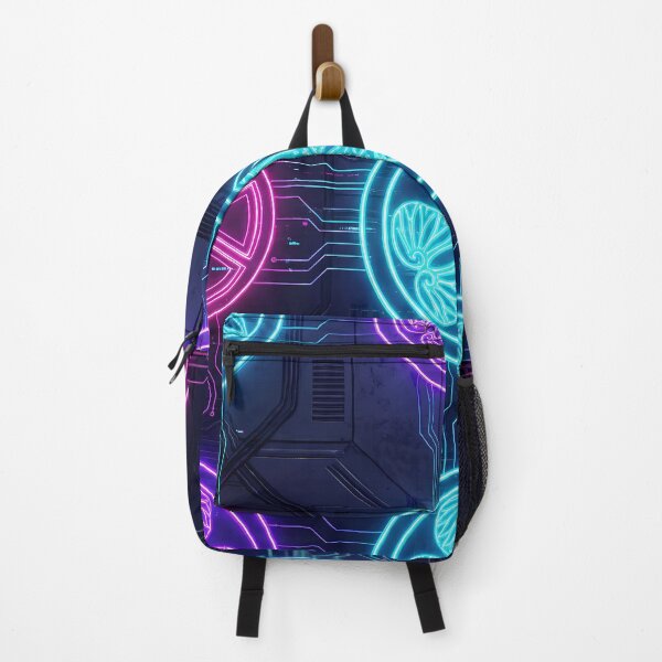 Item preview, Neon Samurai Crests - Cyberpunk Japan Crest Pattern designed and sold by Neon Nature Studio.
