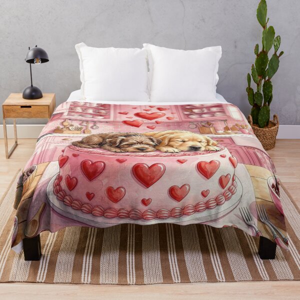 Item preview, Valentine Puppies Sleeping on Cake designed and sold by M-Y-A-R-T-.
