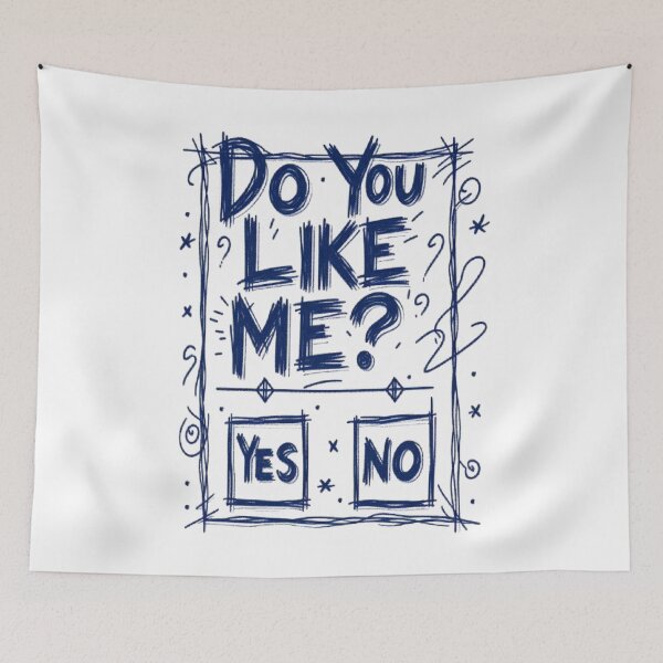 Item preview, Do You Like Me? Check Yes or No - 90s Handwritten Style designed and sold by RetroRascalStudio.
