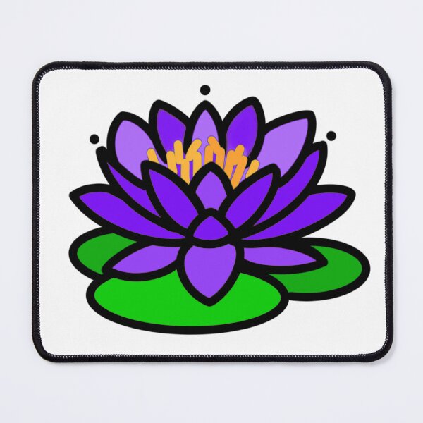 Item preview, Purple water lily illustration | pink floral | lily pad | veri peri periwinkle floral designed and sold by hollycooper.