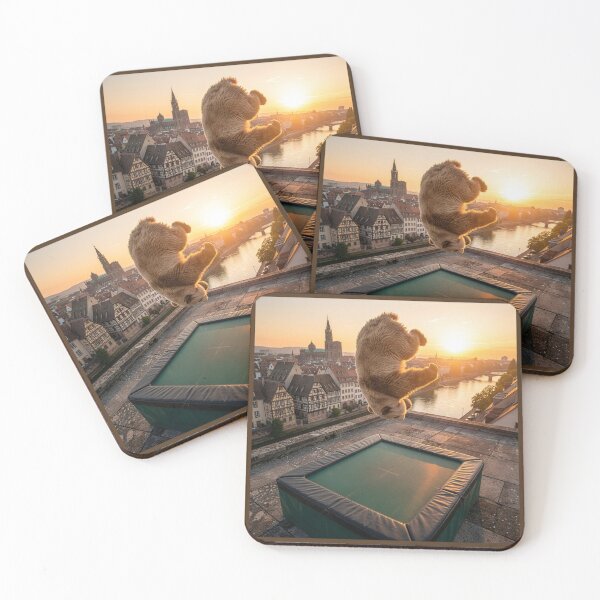 Item preview, Brown Panda Bounces on Strasbourg Trampoline designed and sold by Tridentulus.