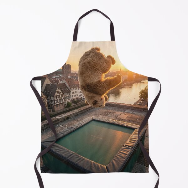 Item preview, Brown Panda Bounces on Strasbourg Trampoline designed and sold by Tridentulus.