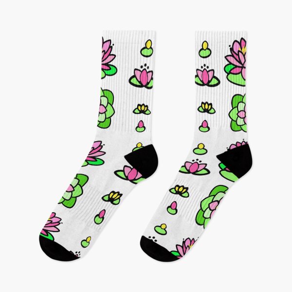 Item preview, Pink water lily pattern  | pink floral pattern  | lily pad pattern designed and sold by hollycooper.