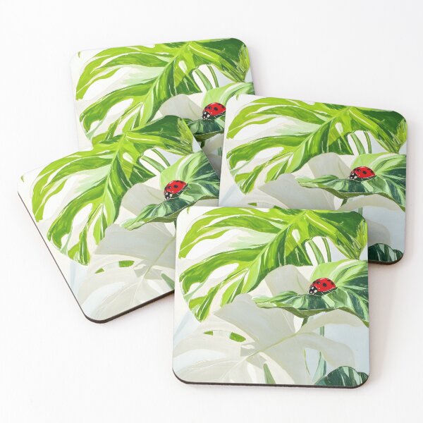 Item preview, Monstera Albo, ladybug  designed and sold by Lilja888.