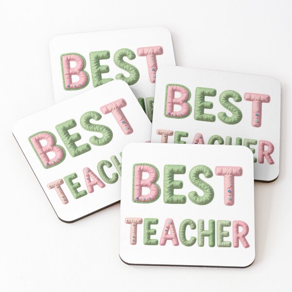 Item preview, BEST TEACHER - IN PASTEL FAUX LETTERING designed and sold by AlexOBrienArt.
