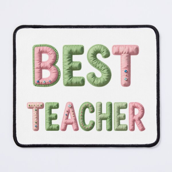 Item preview, BEST TEACHER - IN PASTEL FAUX LETTERING designed and sold by AlexOBrienArt.