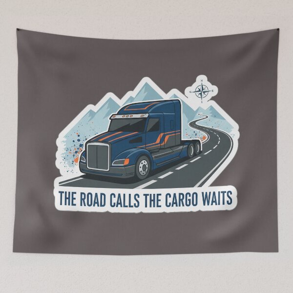 Item preview, The Road Calls Trucker Design designed and sold by BounoWorld.