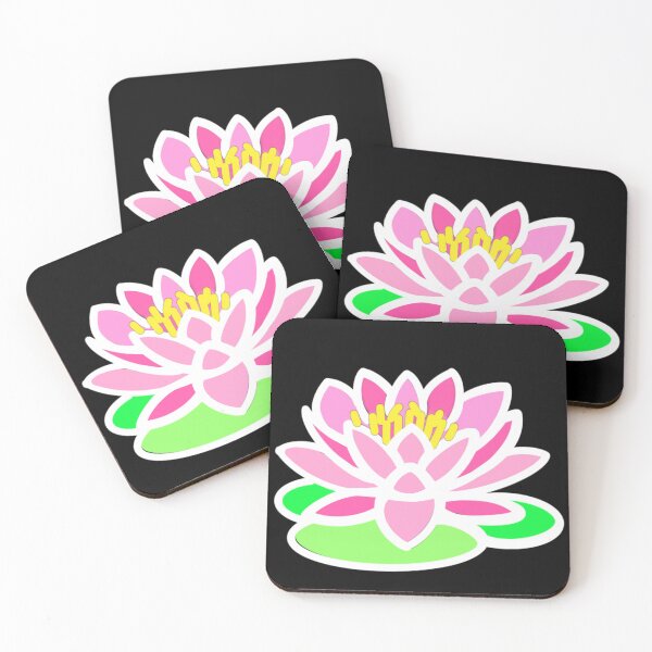 Item preview, Pink water lily illustration | pink floral | lily pad designed and sold by hollycooper.