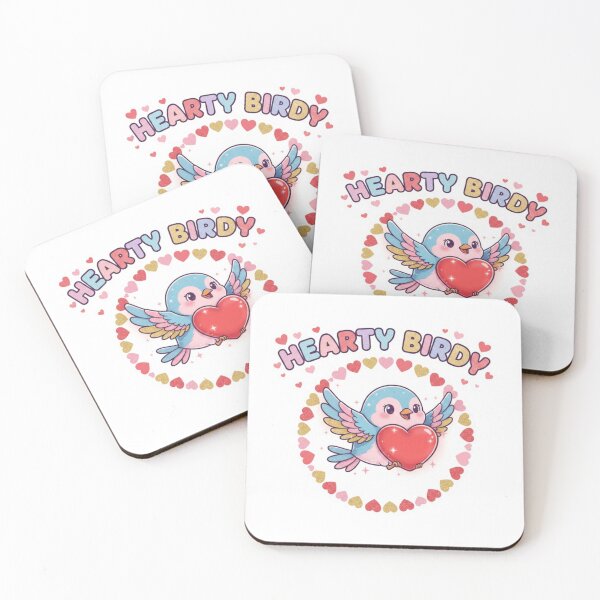 Item preview, Hearty Birdy – Cute Romantic Bird Love Sticker designed and sold by Imaginarium of Chaos falcon88 .