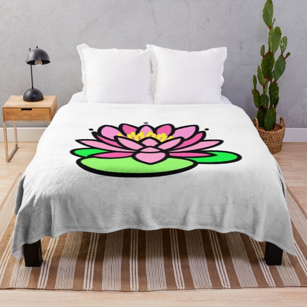 Item preview, Pink water lily illustration | pink floral | lily pad designed and sold by hollycooper.