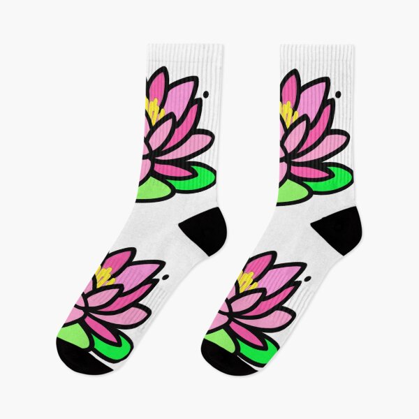 Item preview, Pink water lily illustration | pink floral | lily pad designed and sold by hollycooper.