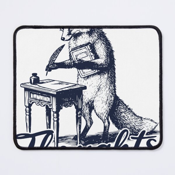 Item preview, Thoughts Into Ink – Vintage Fox Writing Illustration for Creatives designed and sold by TeeVerse27.