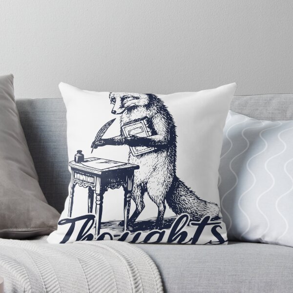 Item preview, Thoughts Into Ink – Vintage Fox Writing Illustration for Creatives designed and sold by TeeVerse27.