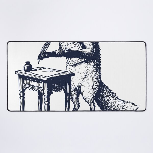 Item preview, Thoughts Into Ink – Vintage Fox Writing Illustration for Creatives designed and sold by TeeVerse27.