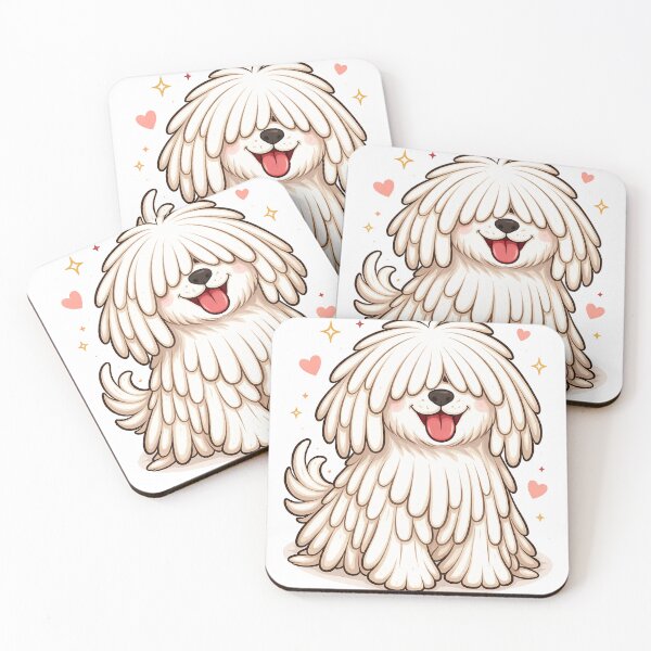 Item preview, Cute Puli Dog Illustration – Minimal Hungarian Puli Art, Fluffy Mop Dog Design, Dog Lover Gift designed and sold by QuietWallStudio.