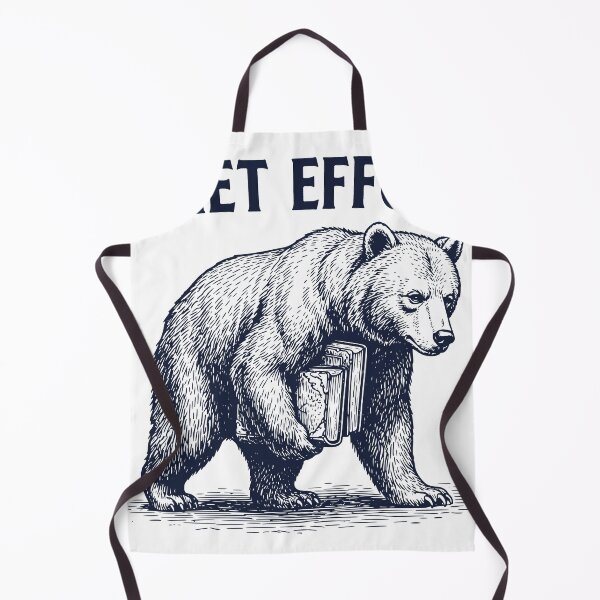 Item preview, Quiet Effort – Vintage Bear Illustration with Book designed and sold by TeeVerse27.