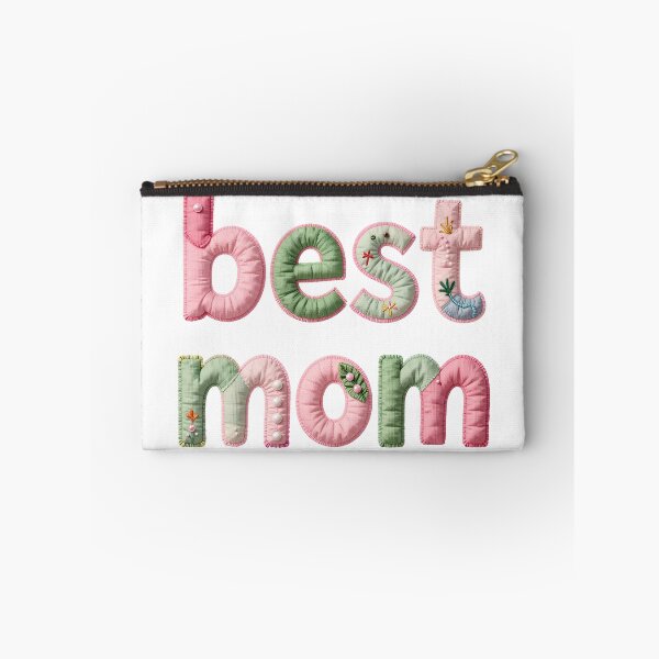 Item preview, BEST MOM - IN PINK & GREEN FAUX LETTERING designed and sold by AlexOBrienArt.