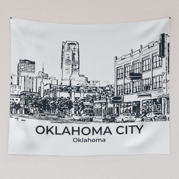 Artikelvorschau, Oklahoma City - Oklahoma entworfen und verkauft von Lakeric Cityscapes.