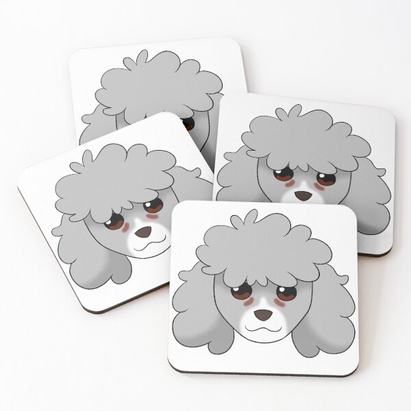 Item preview, Light Grey Standard Cut Poodle White Snout Tear Stains designed and sold by OliRoseArt.