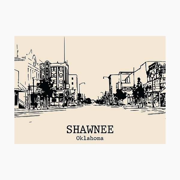 Artikelvorschau, Shawnee - Oklahoma entworfen und verkauft von Lakeric Cityscapes.